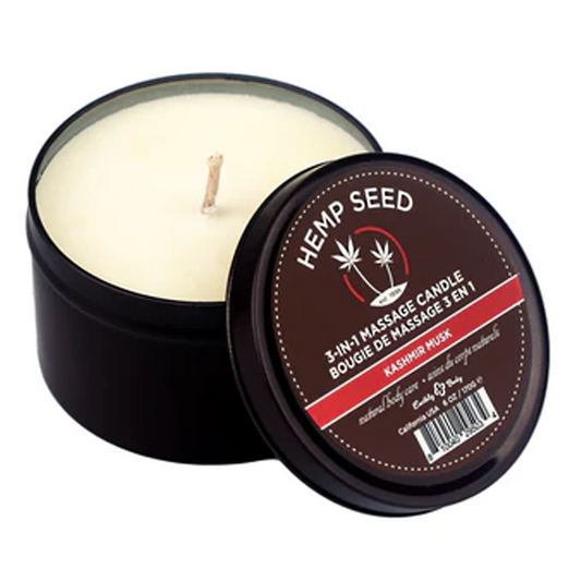 Hemp Seed - 3-in-1 Massage Candle Kashmir Musk 6 oz