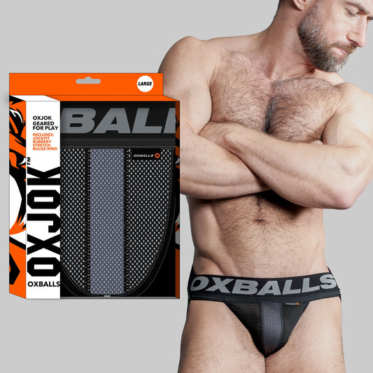 OxBalls AirMesh Swagger JockStrap - Black